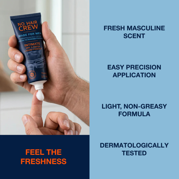 Poudre Liquide Intime Dry and Fresh - 75 ml No Hair Crew