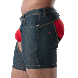 Short Chaps Denim Brut Bleu TOF Paris