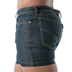 Short Zippé Denim Brut Bleu TOF Paris