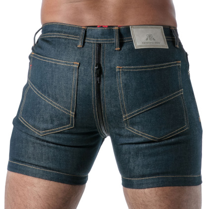 Short Zippé Denim Brut Bleu TOF Paris
