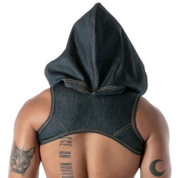 TOF Paris Raw Denim Hooded Harness - Blue