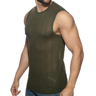 Addicted Chevron Tank Top - Khaki