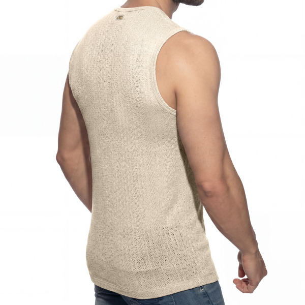 Addicted Chevron Tank Top - Beige