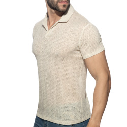 Addicted Chevron Polo Shirt - Beige