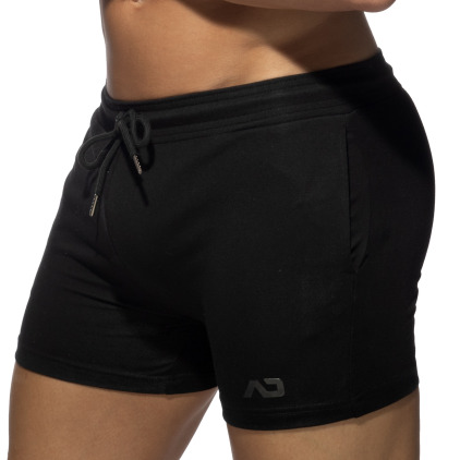 Short Gym AD Coton Noir Addicted