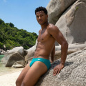 Slip de Bain Bikini Bleu Canard SKU