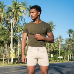 SKU Cotton T-Shirt - Khaki