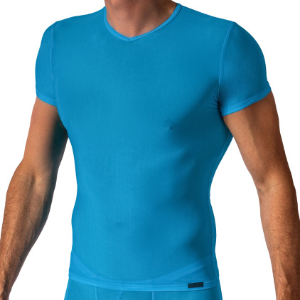 T-Shirt Col V Regular M101 Bleu Ciel Manstore