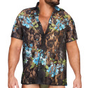 Alpha Charlie Floral Lace Shirt - Black - Green