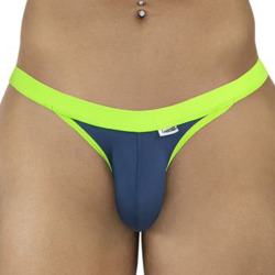 CandyMan Neon Tanga Briefs - Navy
