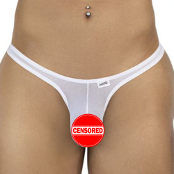 String Invisible Résille Blanc CandyMan