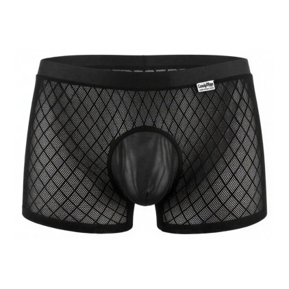 CandyMan Diamond Fishnet Boxer Briefs - Black
