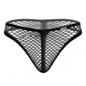 CandyMan Fishnet Thong - Black