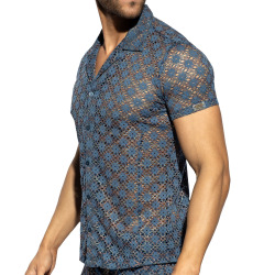 Chemisette Metallic Bloom Bleu Cobalt ES Collection