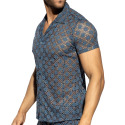 ES Collection Metallic Bloom Shirt - Cobalt