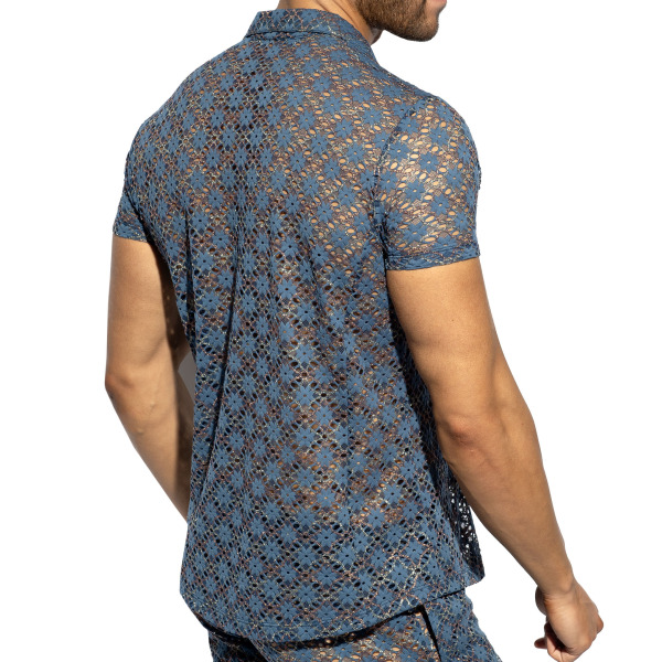Chemisette Metallic Bloom Bleu Cobalt ES Collection