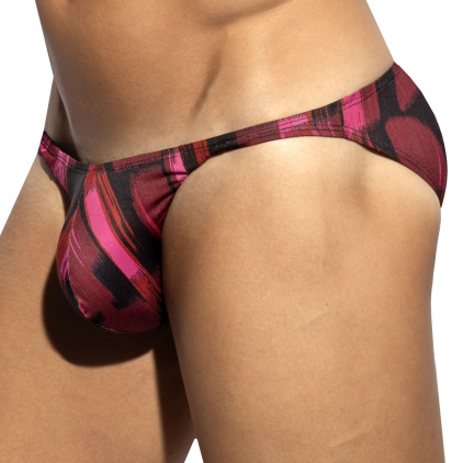 Slip Bikini Abstract Grenat ES Collection