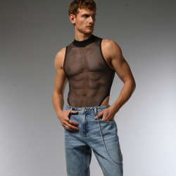 Manstore M2424 Thong Bodysuit - Black