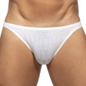 Slip Bikini Mock Ribs Blanc Addicted
