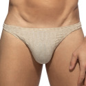Addicted Mock Ribs Thong - Beige