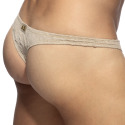 Addicted Mock Ribs Thong - Beige