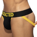 Jock Strap Fetish Coton Noir - Jaune Addicted