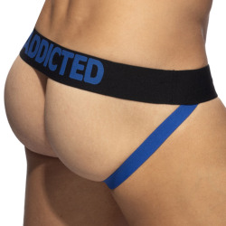 Jock Strap Fetish Coton Noir - Bleu Roi Addicted