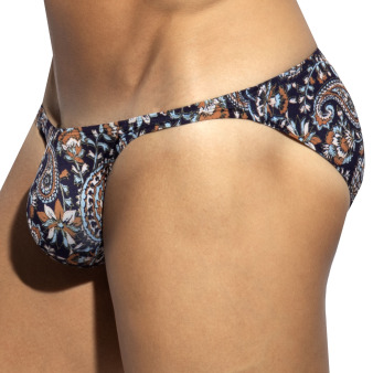 ES Collection Paisley Bikini Briefs - Navy