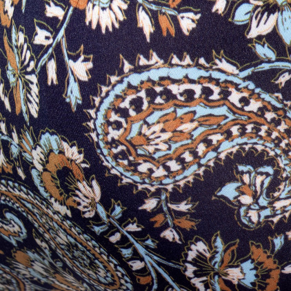 Slip Bikini Paisley Bleu Marine ES Collection