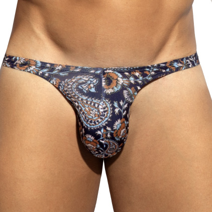 ES Collection Paisley Mini Thong - Navy