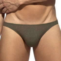 Addicted Slub Jersey Bikini Briefs - Khaki