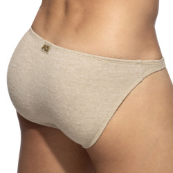 Addicted Slub Jersey Bikini Briefs - Beige