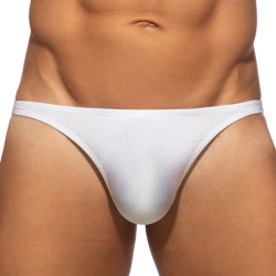 Addicted Pique Swim Thong - White