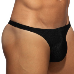 Addicted Pique Swim Thong - Black