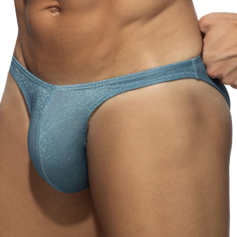Slip de Bain Bikini Mini Titanio Bleu Addicted