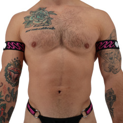 Breedwell 2-Pack Gagged Armbands - Black - Neon Pink