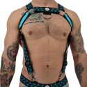 Breedwell Gagged Body Harness - Black - Turquoise