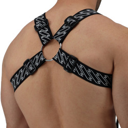 Breedwell Gagged Body Harness - Black - White
