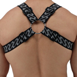 Breedwell Gagged Body Harness - Black - White