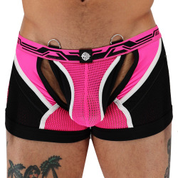 Breedwell Gagged Chap Thong - Neon Pink - Black