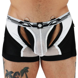 Breedwell Gagged Chap Thong - White - Black