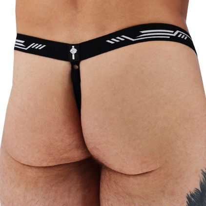 Breedwell Gagged Thong - White - Black