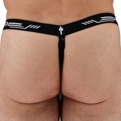 Breedwell Gagged Thong - White - Black