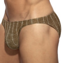 Addicted Rib Knit Bikini Briefs - Khaki