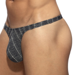 String Mini Rib Knit Bleu Marine Addicted