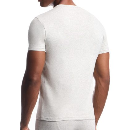 T-Shirt Bold Monogram Gris Chiné Emporio Armani