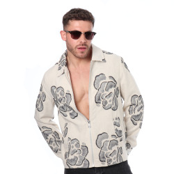 Veste Broderies Florales Frilivin