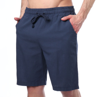 Bermuda Coton Bleu Marine Frilivin