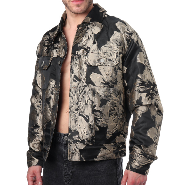 Veste Jacquard Florale Frilivin