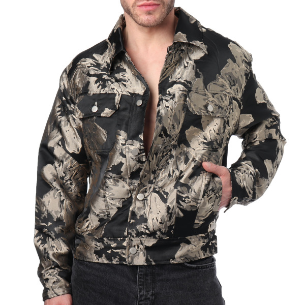 Veste Jacquard Florale Frilivin
